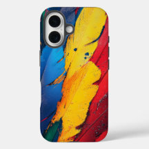 Tropical Macaw Feather Phone Case