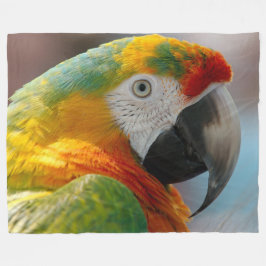Tropical Macaw Parrot Fleecefilt