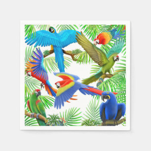 Tropical Macaw Parrot Jungle Napkins Pappersservett