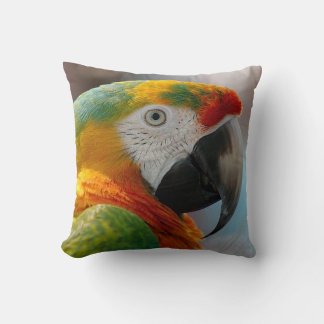 Tropical Macaw Parrot Kudde (Framsida)