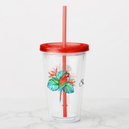 Tropical Macaw Parrot Personlig Take Away Mugg