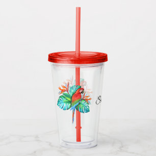 Tropical Macaw Parrot Personlig Take Away Mugg