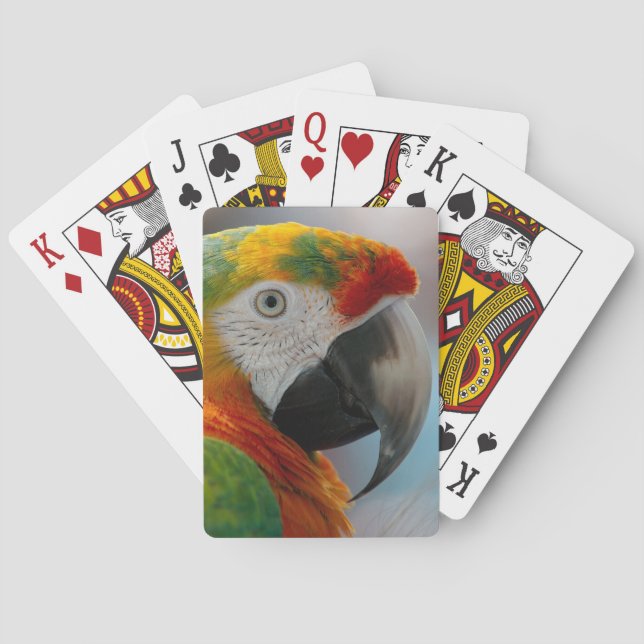 Tropical Macaw Parrot Spel Kort (Baksidan)