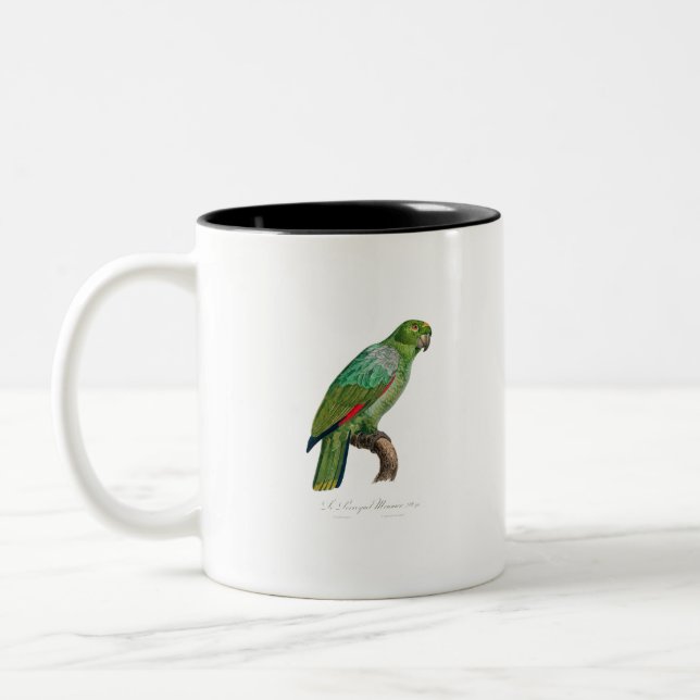 tropical macaw parrot Två-Tonad mugg (Vänster)