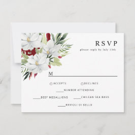 Tropical Magnolia White Grönt Red OSA Kort