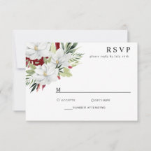 Tropical Magnolia White Grönt Red OSA kort