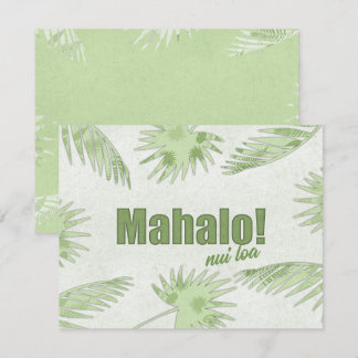 Tropical Mahalo Nui Loa Card (Papper skärpeeffekt) Anteckningskort