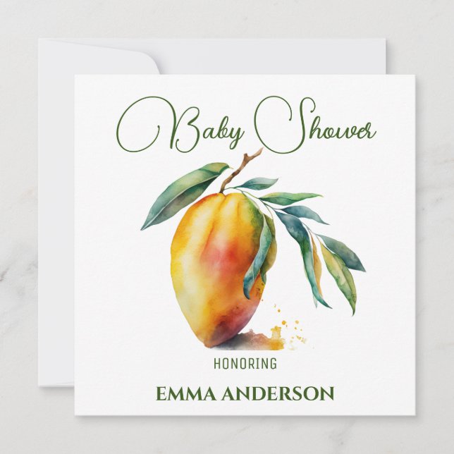 Tropical Mango | Baby Shower (Framsida)
