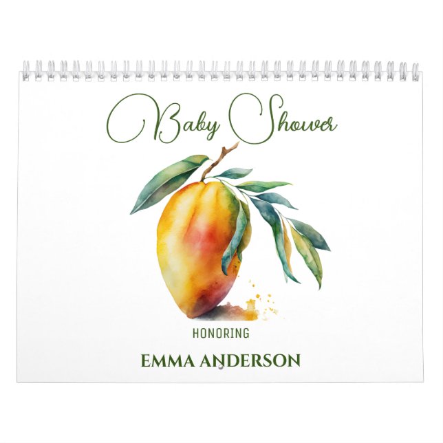 Tropical Mango | Baby Shower Kalender (Omslag)