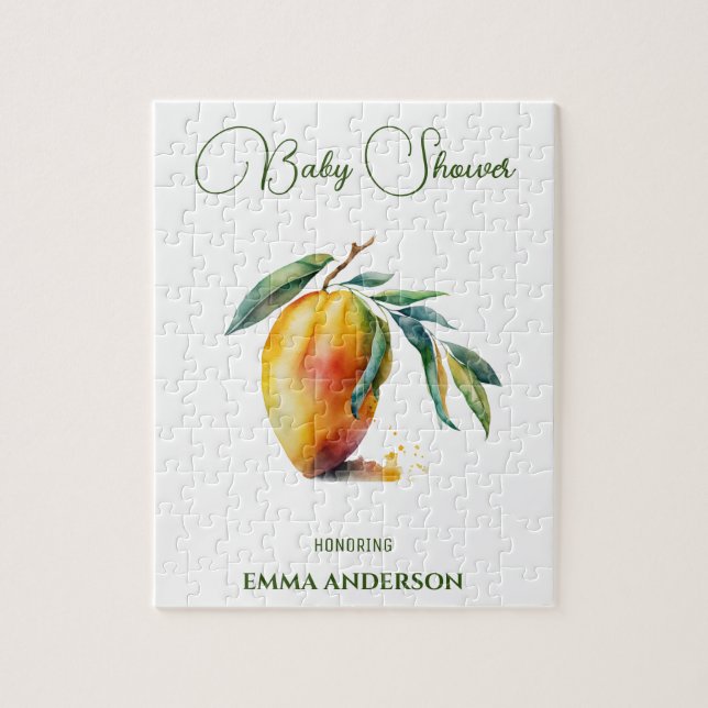Tropical Mango | Baby Shower Pussel (Vertikal)
