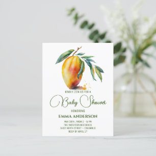 Tropical Mango Babyskor Vykort