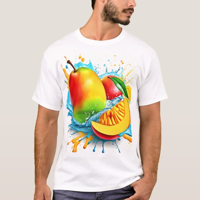 Tropical Mango Treat T Shirt (Framsida)