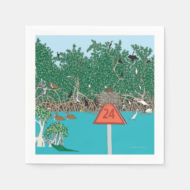 Tropical Mangrove Island Pappersservett (Framsidan)