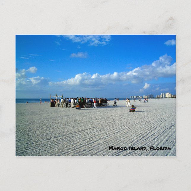 Tropical Marco Island Florida - A Beach Wedding Vykort (Framsida)