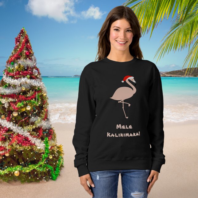 Tropical Mele Kalikimaka Flamingo Santa T Shirt (Skapare uppladdad)