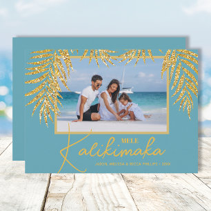 Tropical Mele Kalikimaka jul Photo Julkort