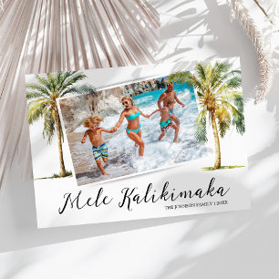 Tropical Mele Kalikimaka jul Photo Julkort