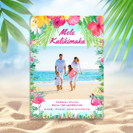 Tropical Mele Kalikimaka jul Photo Julkort
