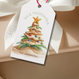 Tropical Mele Kalikimaka Julgran Presentetikett