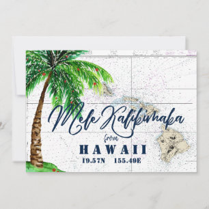 Tropical Mele Kalikimaka Nautisk jul Julkort
