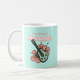 Tropical Melodies Ukulele Blommigt Art Kaffemugg