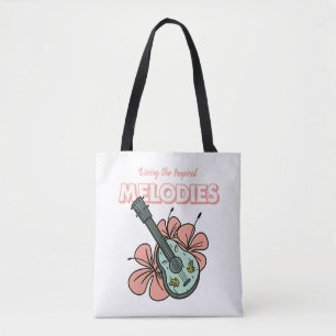 Tropical Melodies Ukulele Blommigt Art Tygkasse