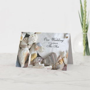 Tropical Melody Folded Seashell-bröllopsinbjudan Inbjudan