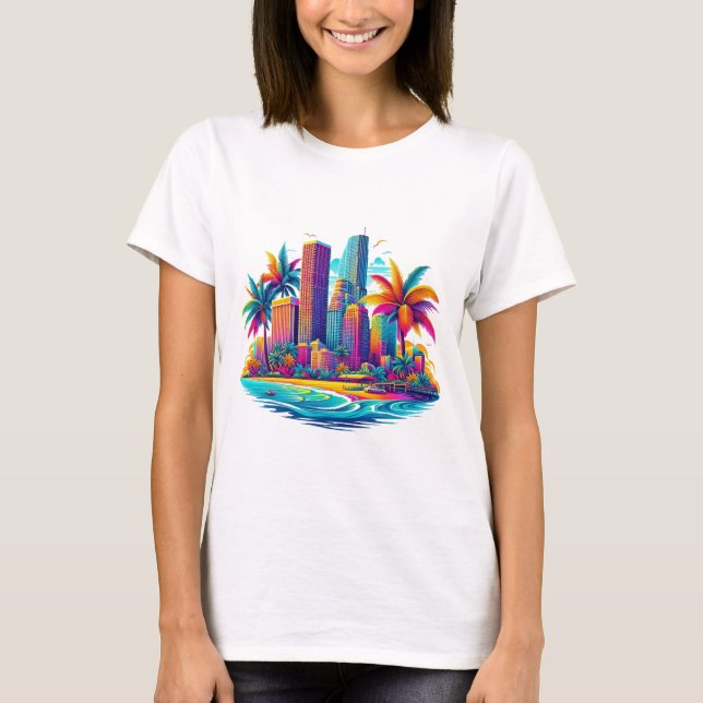 Tropical Metropolis Women's T-Shirt (Framsida)