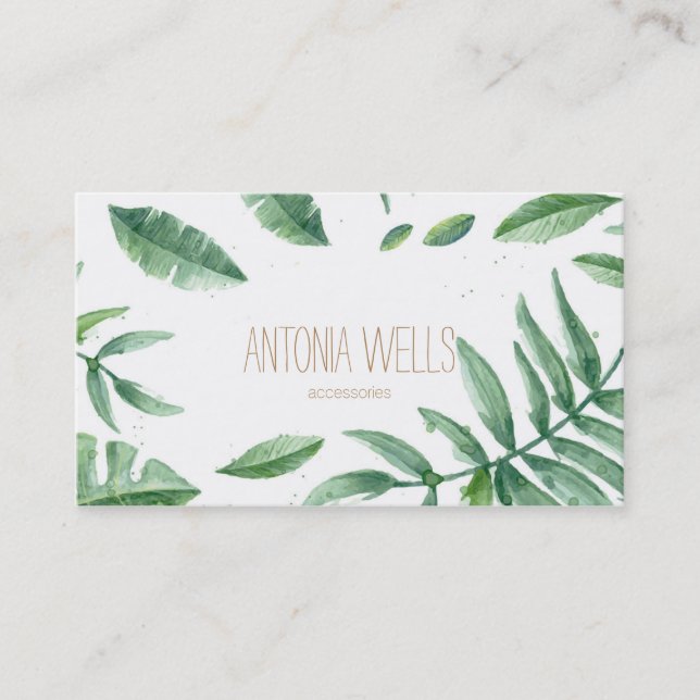 Tropical minimal business card visitkort (Framsida)