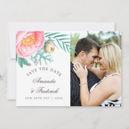 Tropical Mint Blommigt, sommartid Bröllop spara da Spara Datumet