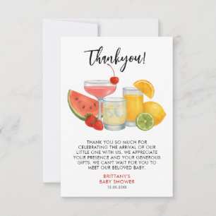 Tropical Mocktail Summer Baby Shower Modern Tack Kort