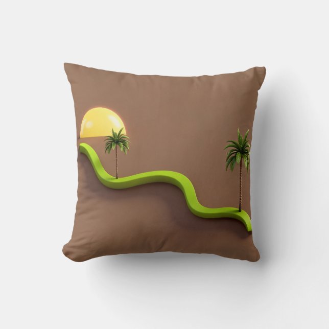 Tropical Modern Decorative Throw Pillow Kudde (Framsida)