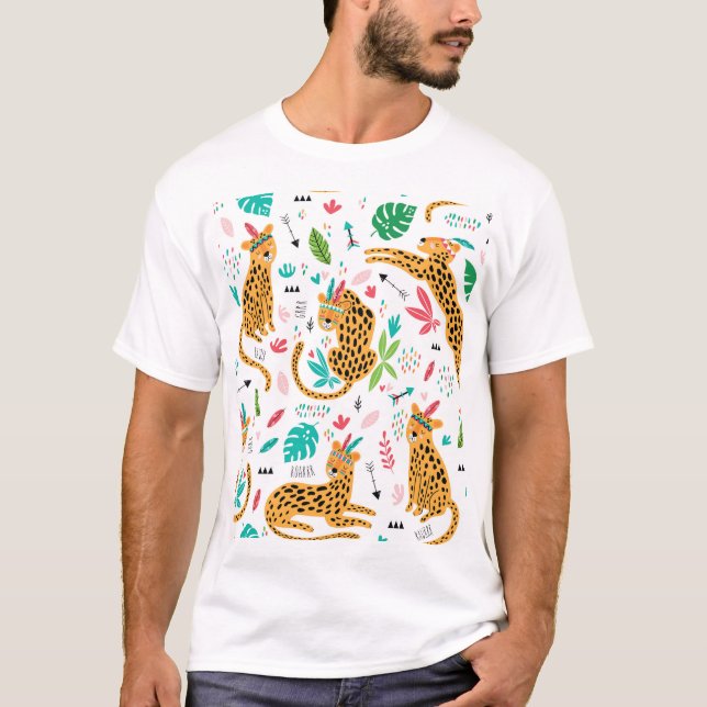 Tropical Mönster T Shirt (Framsida)