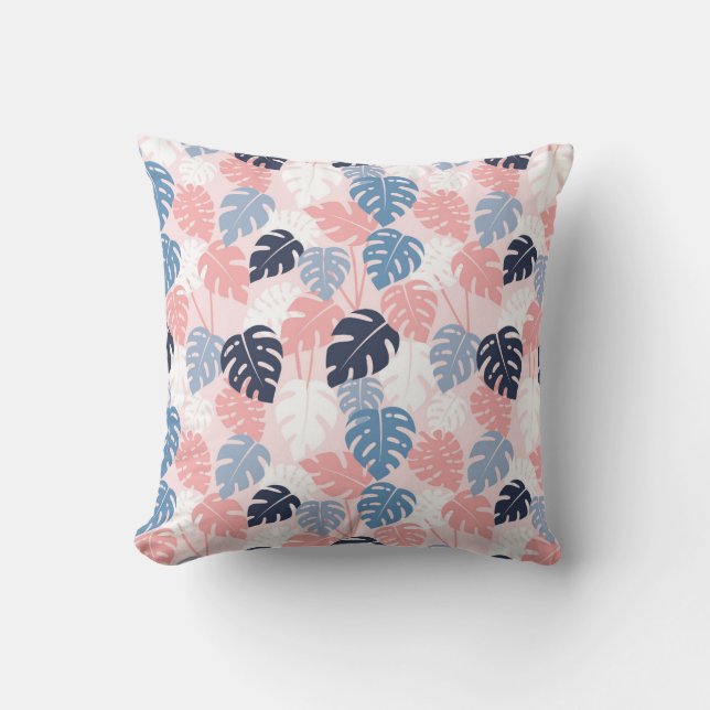 Tropical Monstera Charm Kudde (Framsida)