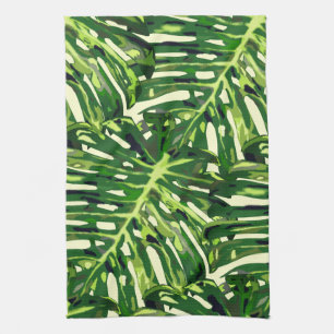 Tropical Monstera Löv Kökshandduk