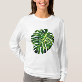 Tropical Monstera Löv T-Shirt - Vacation