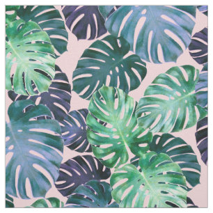 Tropical Monstera Löv Tyg