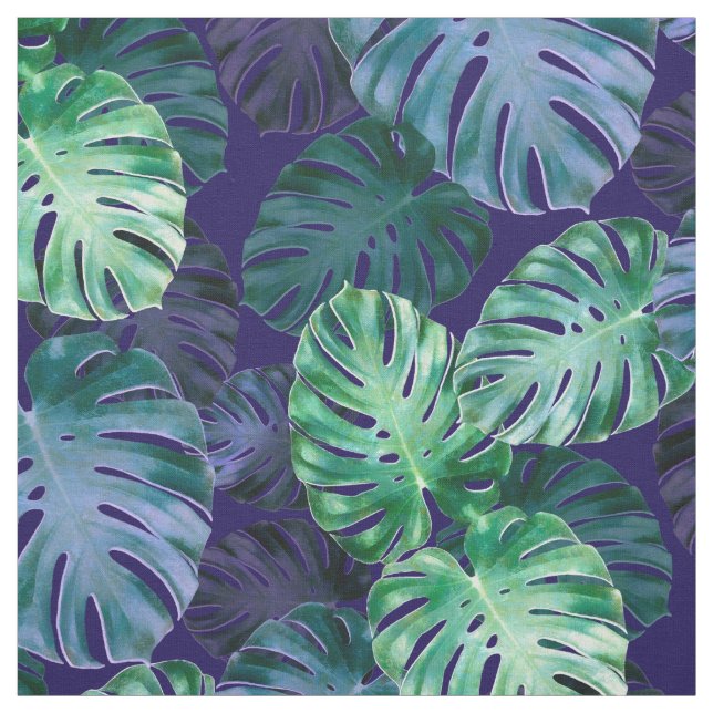 Tropical Monstera Lövs Fabric Tyg (Provkarta)
