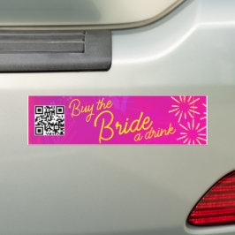 Tropical Neon Buy Bride Drink QR-kod Bildekal