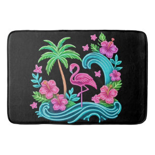 Tropical Neon Flamingo Badrumsmatta