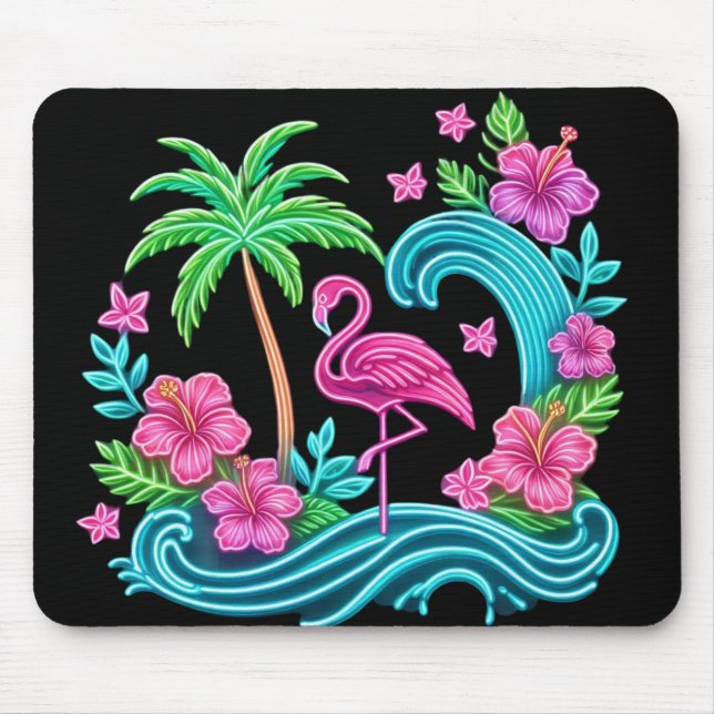 Tropical Neon Flamingo Musmatta (Framsidan)