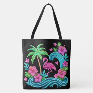Tropical Neon Flamingo Tygkasse