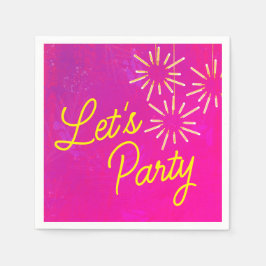 Tropical Neon Miami Bachelorette Party Pappersservett