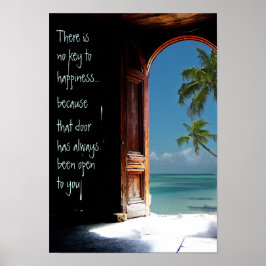 Tropical Nyckel to Happiness Door Poster