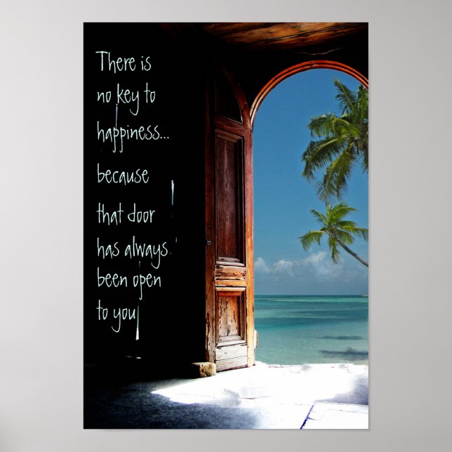 Tropical Nyckel to Happiness Door Poster (Framsidan)