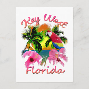 Tropical Nyckel Väster Florida Nycklar Vykort