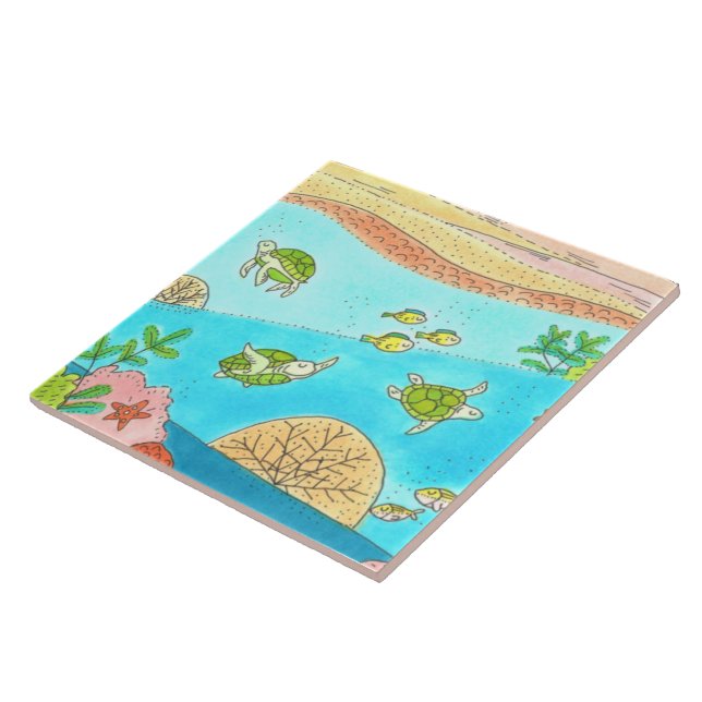 Tropical Ocean Bathroom Kakelplatta (Sidan)