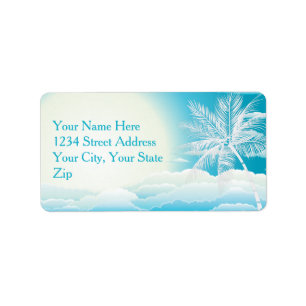 TROPICAL OCEAN DREAMS-adressetikett Adressetikett