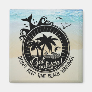 Tropical Ocean Pun   Behålla inte att persikor vän Magnet