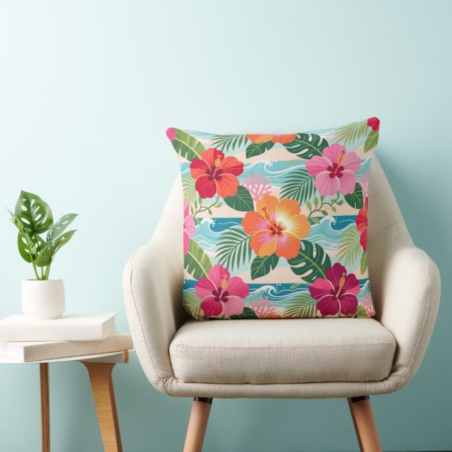 Tropical Okinawa Bingata-inspiration Kudde (Stol)